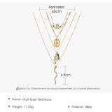 Oval Snake Pendant Diamond Snake Necklace