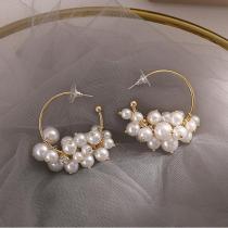 S925 Silver Needle Pearl Stud Earrings
