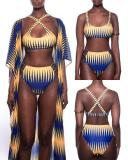 Sexy Printed Two Piece Swimwear & Cover Up