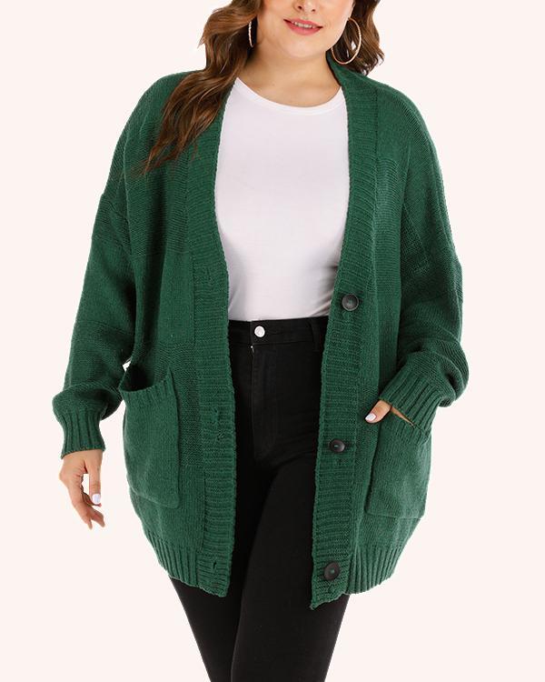 Single-breasted Stylish Knitted Sweater Cardigan Coat