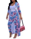 Colorful Printed Cardigan & Pants