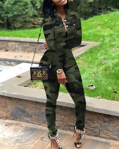 Leisure Sports camouflage Two-piece Suit