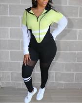 Cute Sports Leisure Color Matching Two-piece Suit