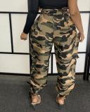Camouflage Print Casual Pants