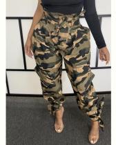 Camouflage Print Casual Pants