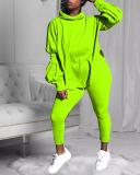 Sports Leisure Solid Color Loose Two-piece Suit