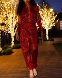 Sexy Loose Sequined Jumpsuit