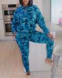 Camouflage Sports Leisure Trousers Two-piece Suit