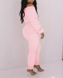 Zip V-neck Fashion Jumpsuit