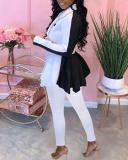 Pure Color Thick Hip Skirt Jacket Pants Casual Suit
