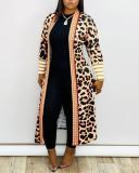Leopard Printed Jacket Cardigan Coat
