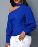 Halter Strapless Slim Buttoned Top Long Sleeve Sweater