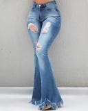Slim-fit Denim Flared Jeans