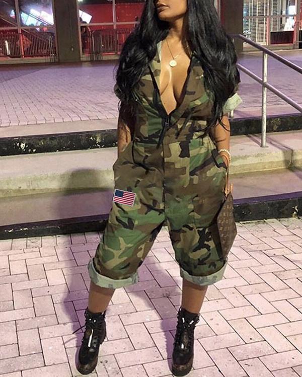 Sexy Camouflage Jumpsuit