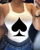Sexy Sling Print T-shirt Bow-knot Vest Top