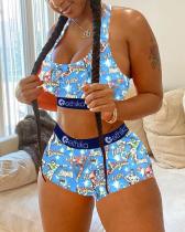 Sexy Fashion Vest Shorts Two-piece Suits