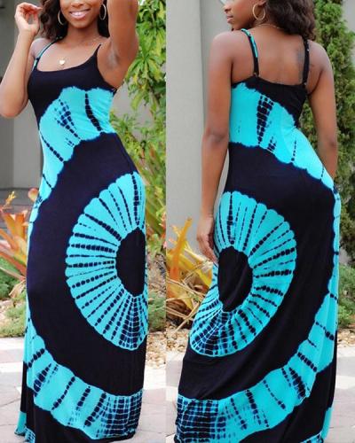 Printed Sling Beach Dress