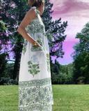 Cotton Blend Sleeveless Holiday Floral Dress