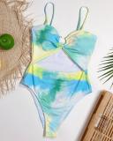 Tie-Dye Bikini Swimsuit 1 Piece