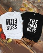 The Boss & The Real Boss Shirts Letter Printed Shirts