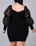 Plus size women's new autumn and winter dresses