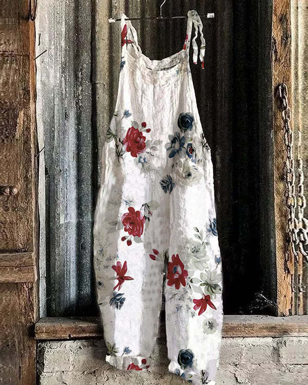 Fashion Printed Loose Casual Jumpsuit