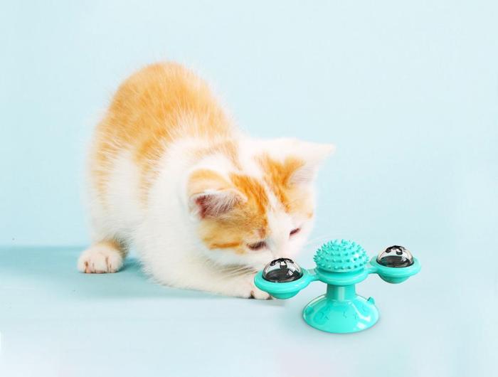 Rotatable Windmill Cat Toy