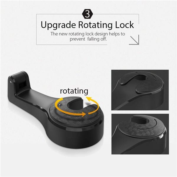 Car Seat Rear Hook with Mobile Phone Holder