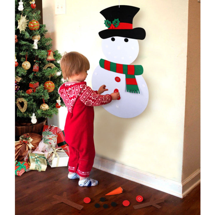 Best Gift For Children-DIY Felt Christmas Tree / Snowman