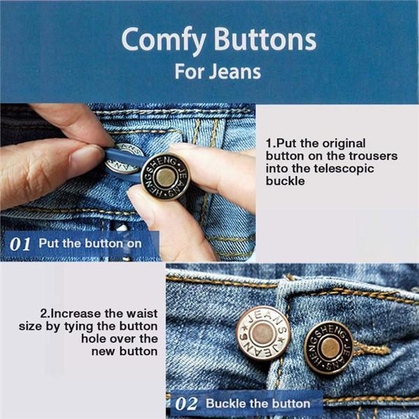 Jeans Retractable Button 3Pcs