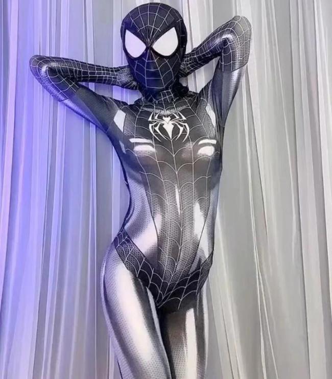 Women Halloween Spider Bodysuit Dress Up