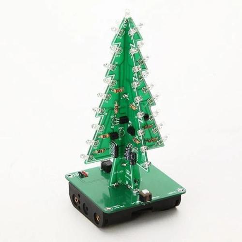 DIY Christmas Tree LED Flash Kit 3D Electronic Learning Kit - Colorful LED