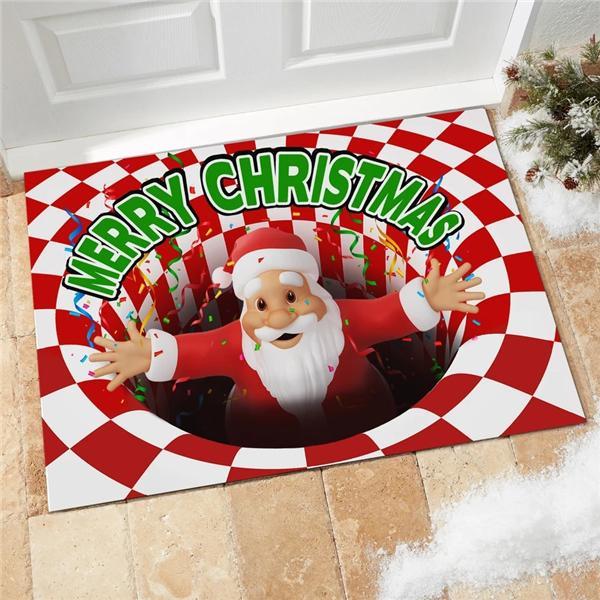 Merry Christmas Illusion Doormat