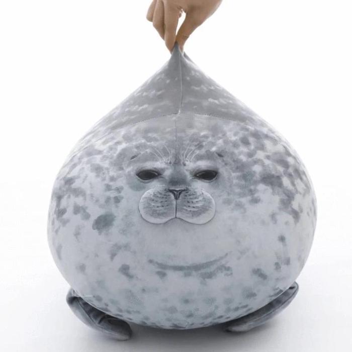 Fluffy Plush Seal Pillow