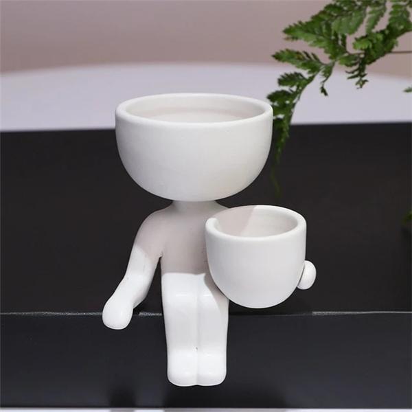 Little People Ceramic Flower Pot