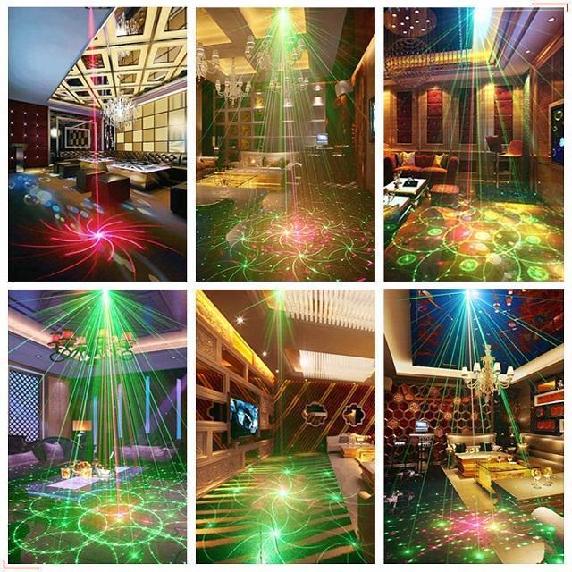 RGB DJ Disco Stage Laser Light Sound Activated Led Projector Party Lights