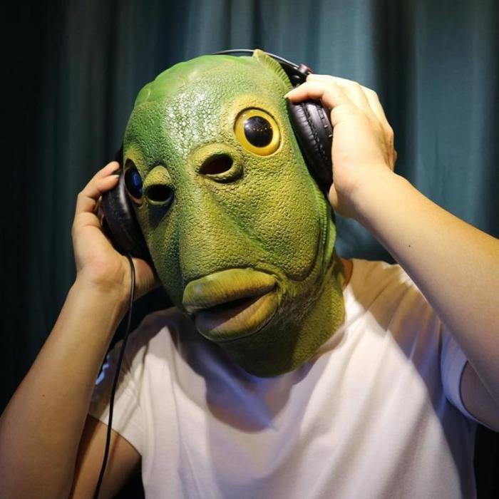 Newest Green Fish Head Mask