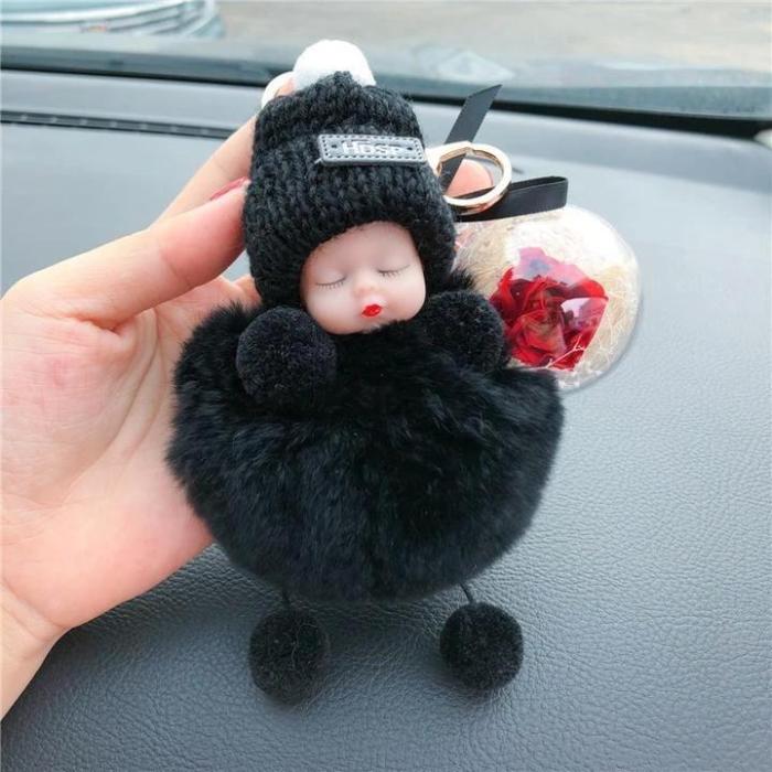 Super Cute Furry Doll Keychain