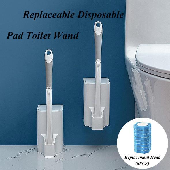 Replaceable Disposable Pad Toilet Clean Brush