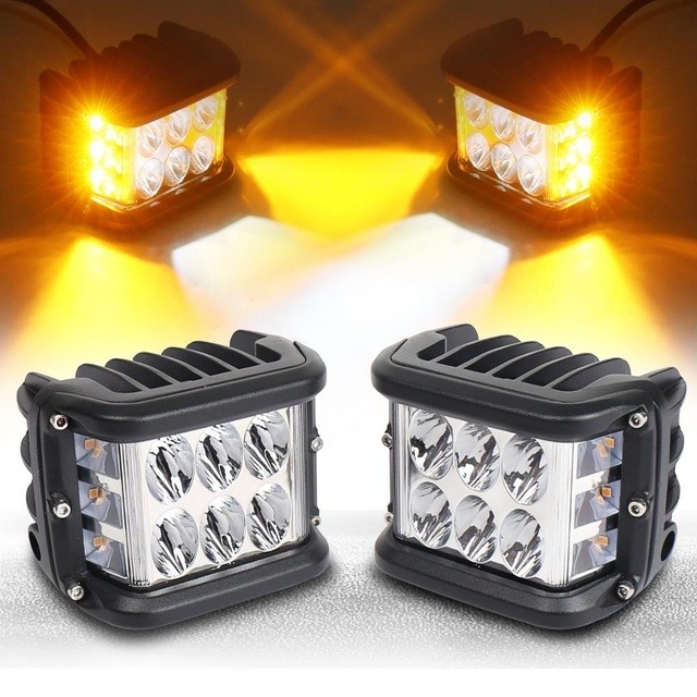 🎁50% OFF🎁Side Shooter Dual Color Strobe Cree Pods