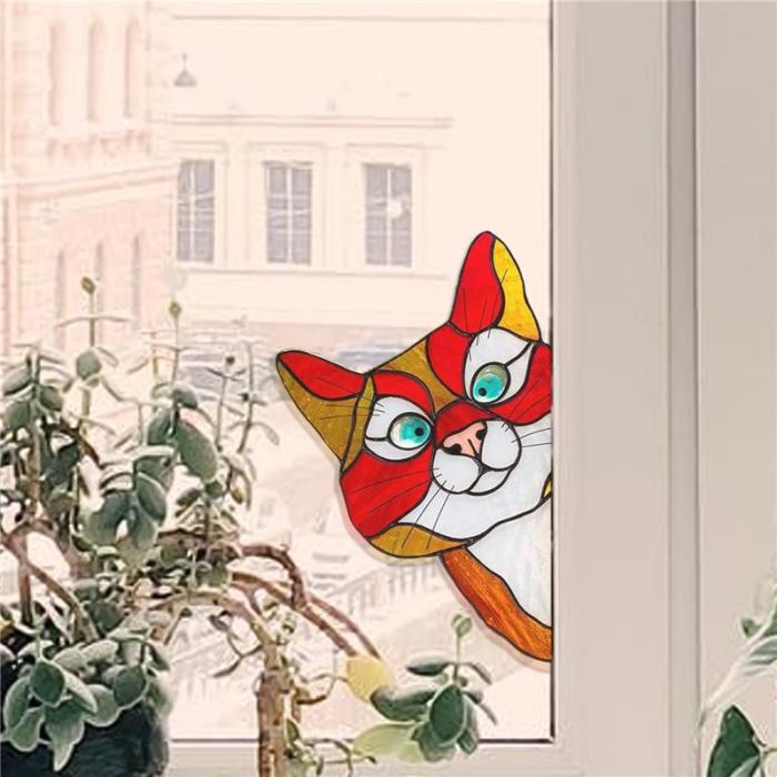 Funny Cat Sticker Home Decor