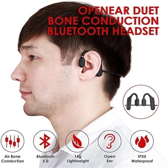 BONE CONDUCTION HEADPHONES - BLUETOOTH WIRELESS HEADSET