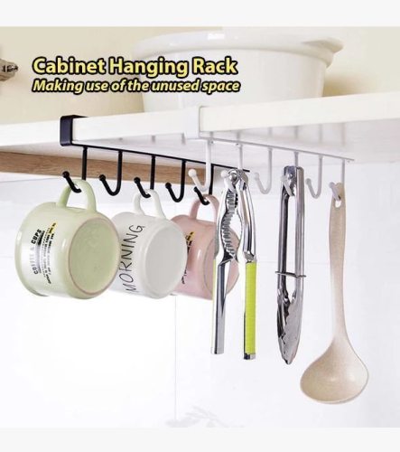 Under-Cabinet Hanger Rack (6 Hooks)
