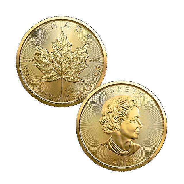 2020 & 2015 Canada $5 1/10-oz Gold Maple Leaf BU