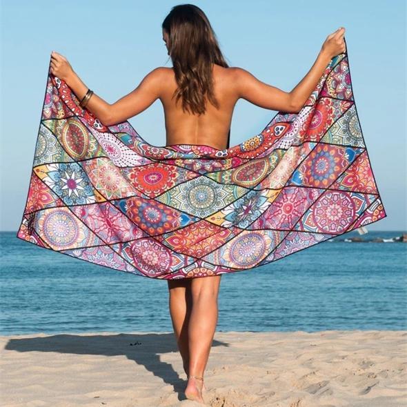 Quick-drying double-sided velvet beach towel