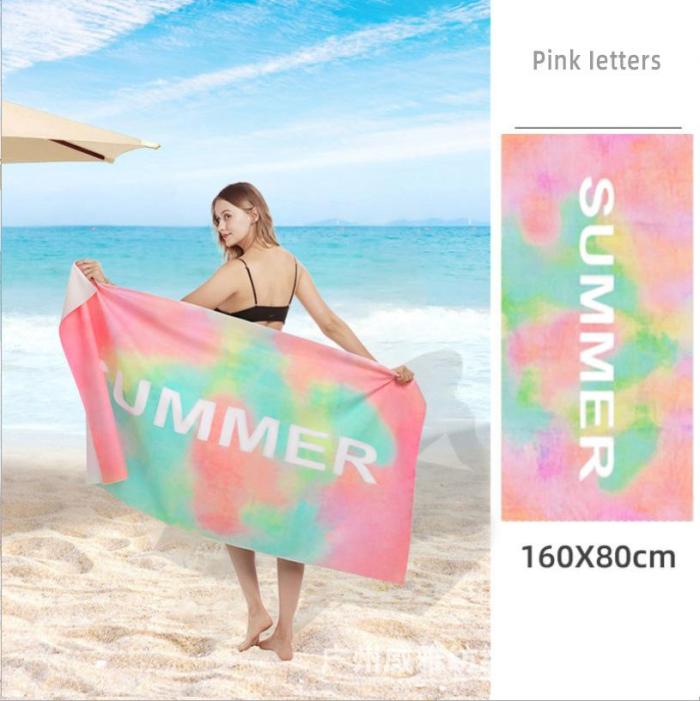 Quick-drying double-sided velvet beach towel