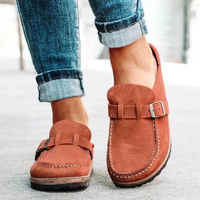 jellipops women casual comfy leather slip on sandals