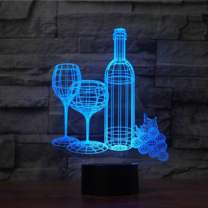 WINE 3D ILLUSION LAMP