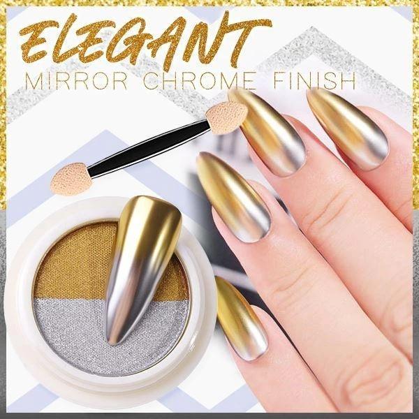 Dual Color Mirror Chrome Nail Powder