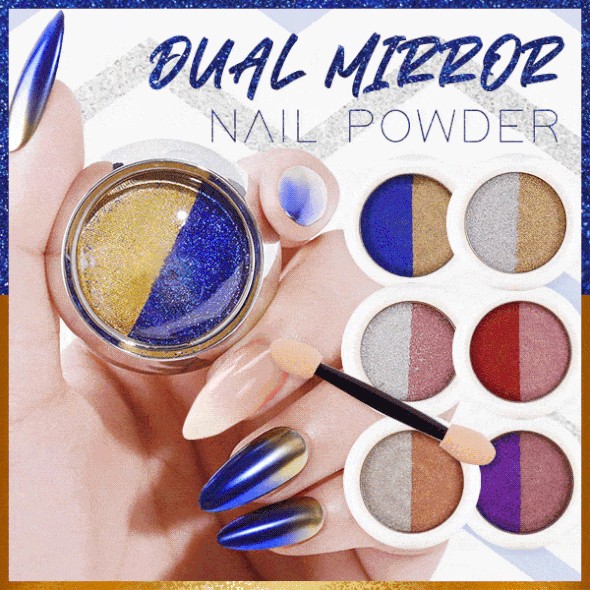 Dual Color Mirror Chrome Nail Powder